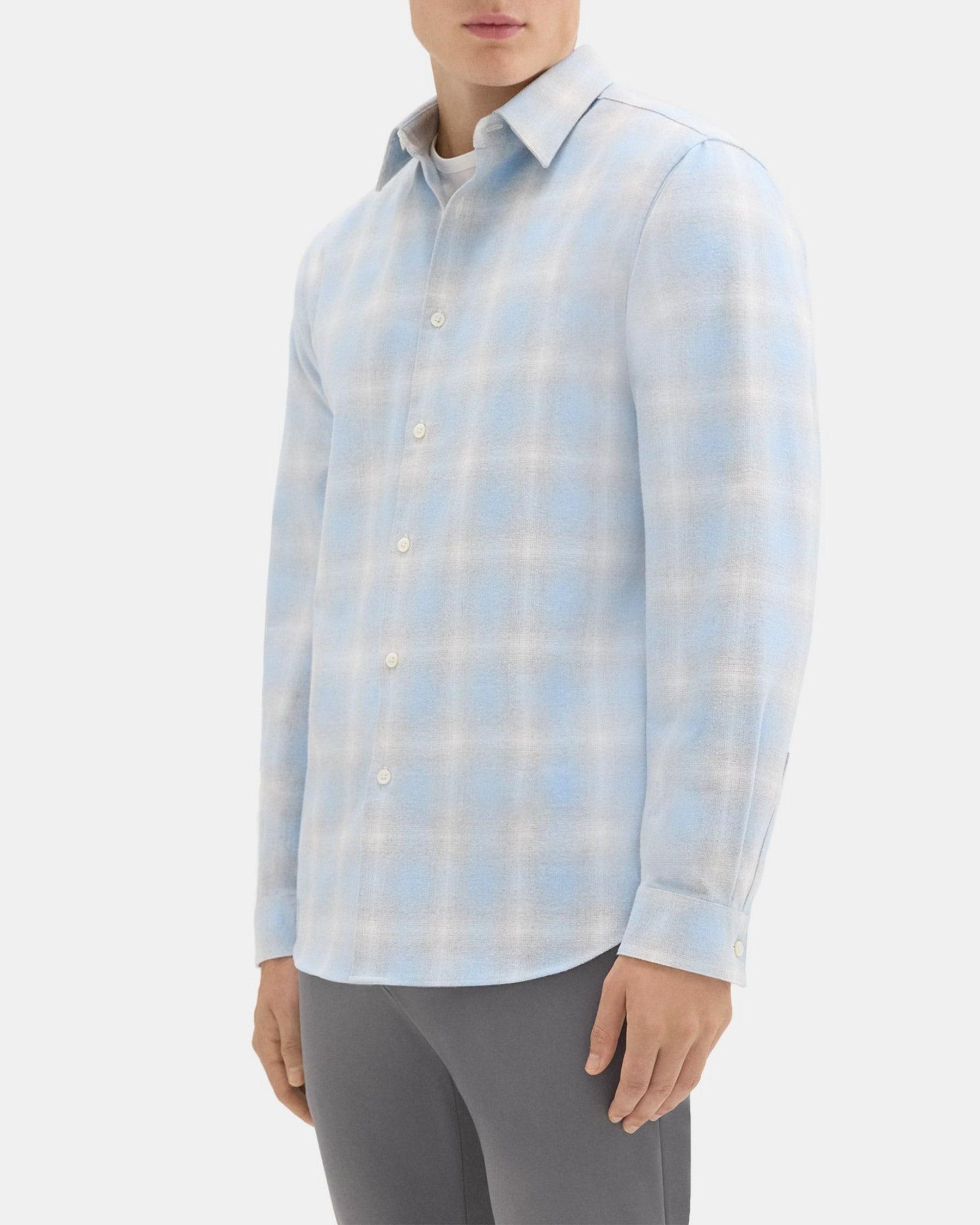 Standard-Fit Shirt in Cotton-Blend Flannel Product Image