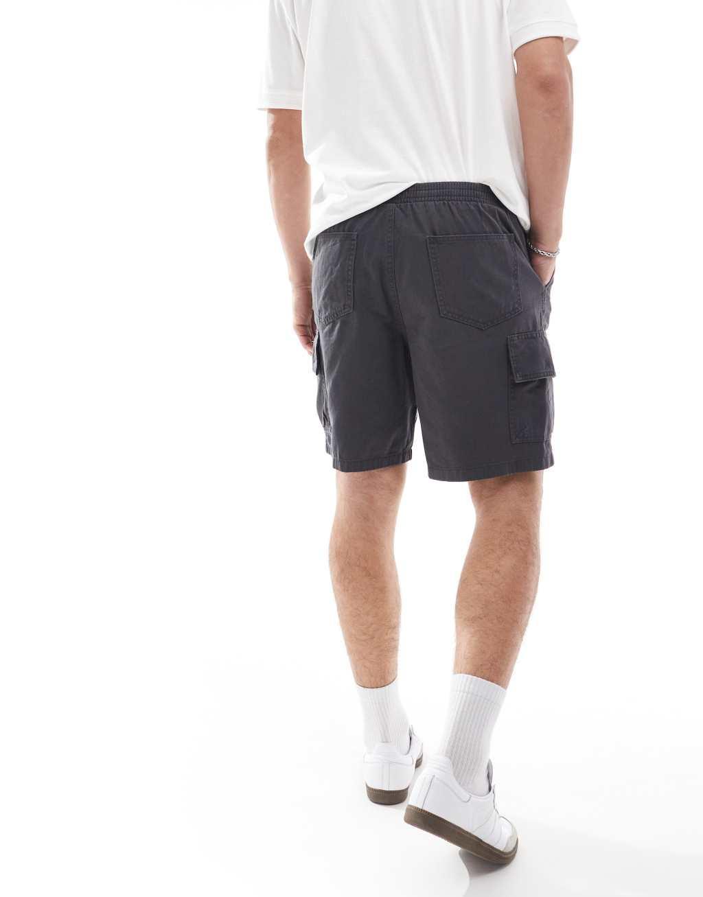 ASOS DESIGN cargo short in black Product Image