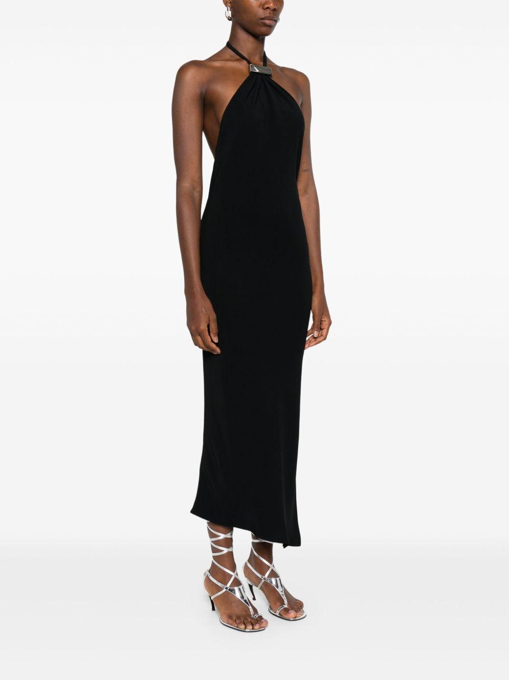 halterneck low-back midi dress Product Image