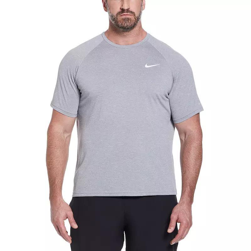 Big & Tall Nike Dri-FIT UPF 40+ Heathered Hydroguard Swim Top, Men's, Size: 2XB, Black Product Image