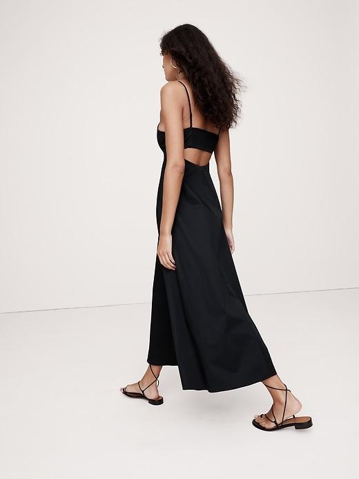 Poplin Cut-Out Maxi Dress Product Image