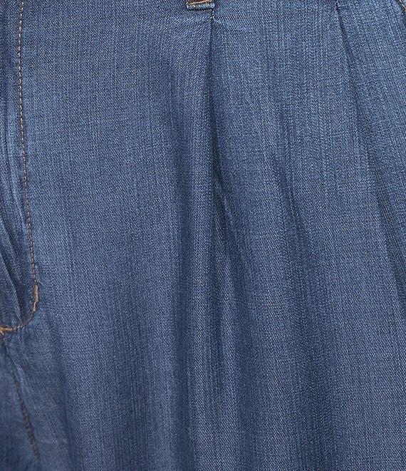 John Mark Plus Size Wide Leg Tulip Hem Cropped Pants Product Image