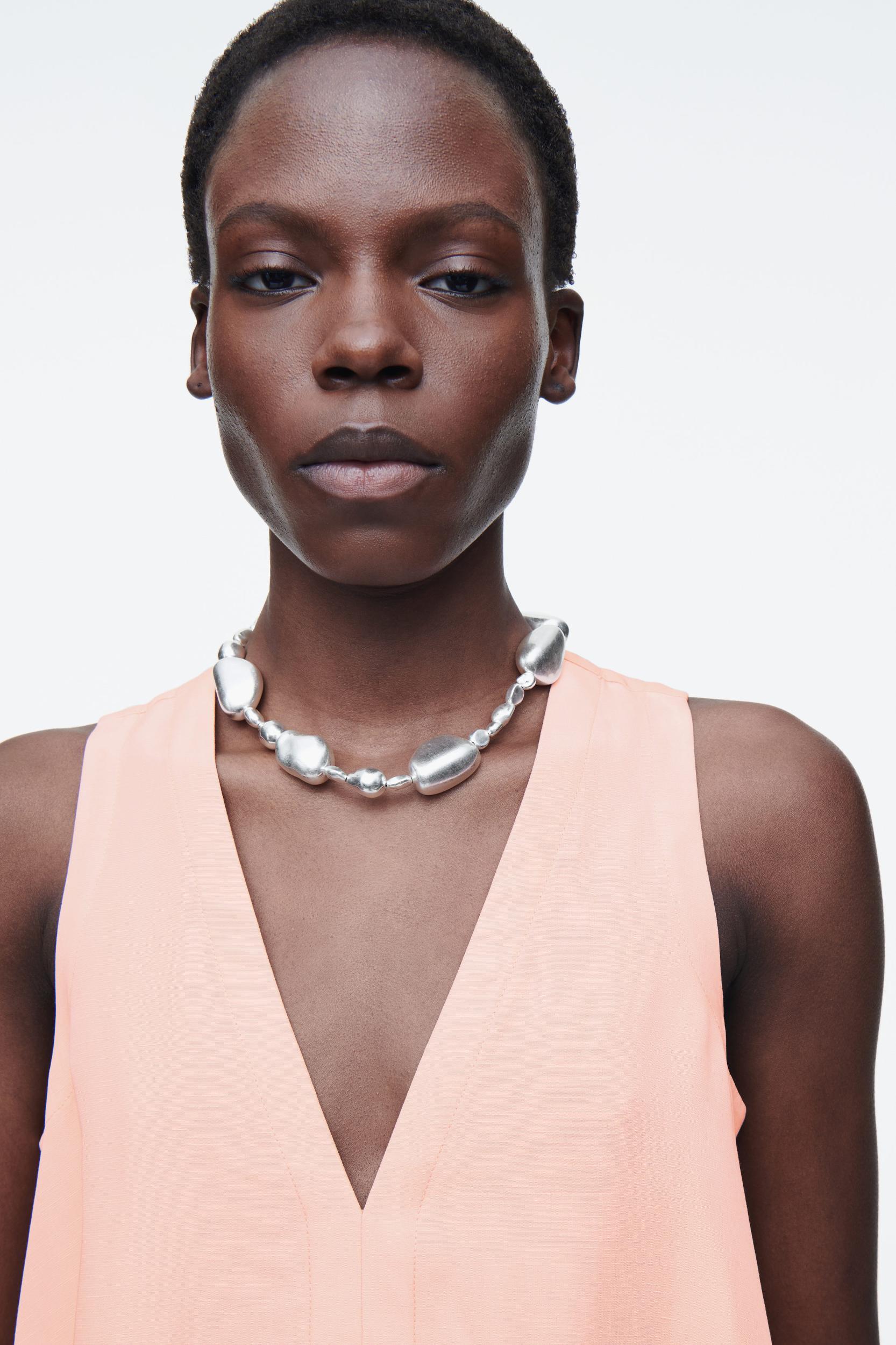 A-LINE LINEN-BLEND MAXI DRESS Product Image