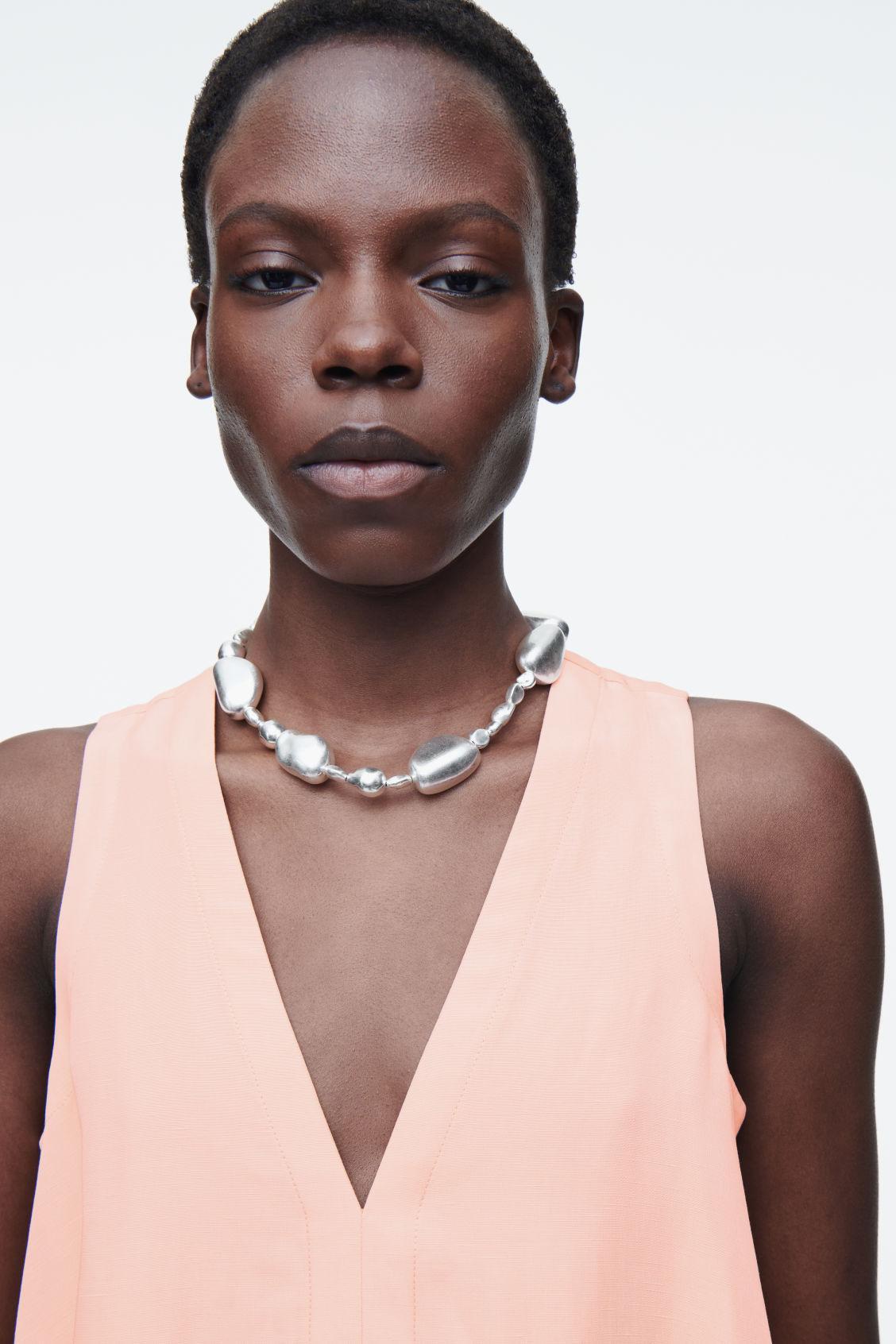 A-LINE LINEN-BLEND MAXI DRESS Product Image