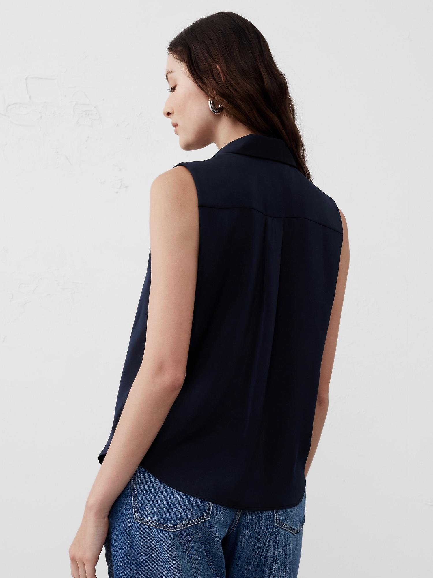 Silky Collared Top Product Image