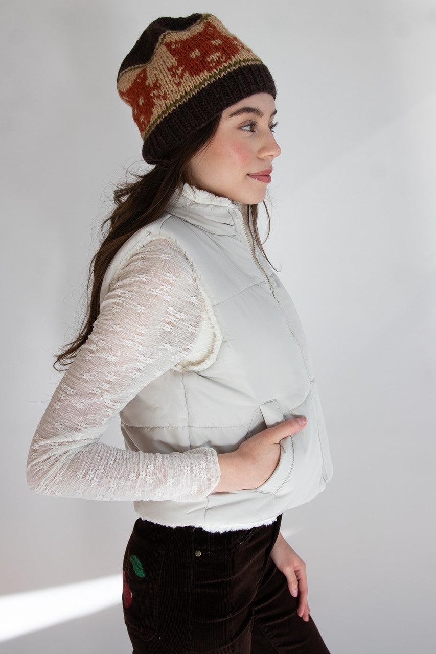 Reversible Sherpa Puffer Vest Product Image