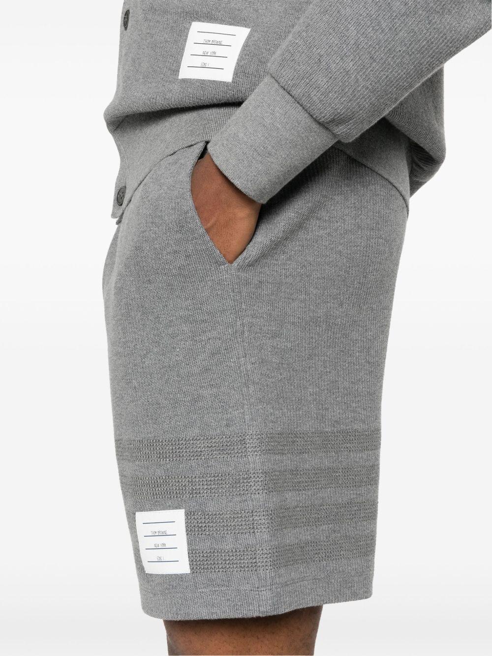 4-Bar stripe cotton shorts Product Image