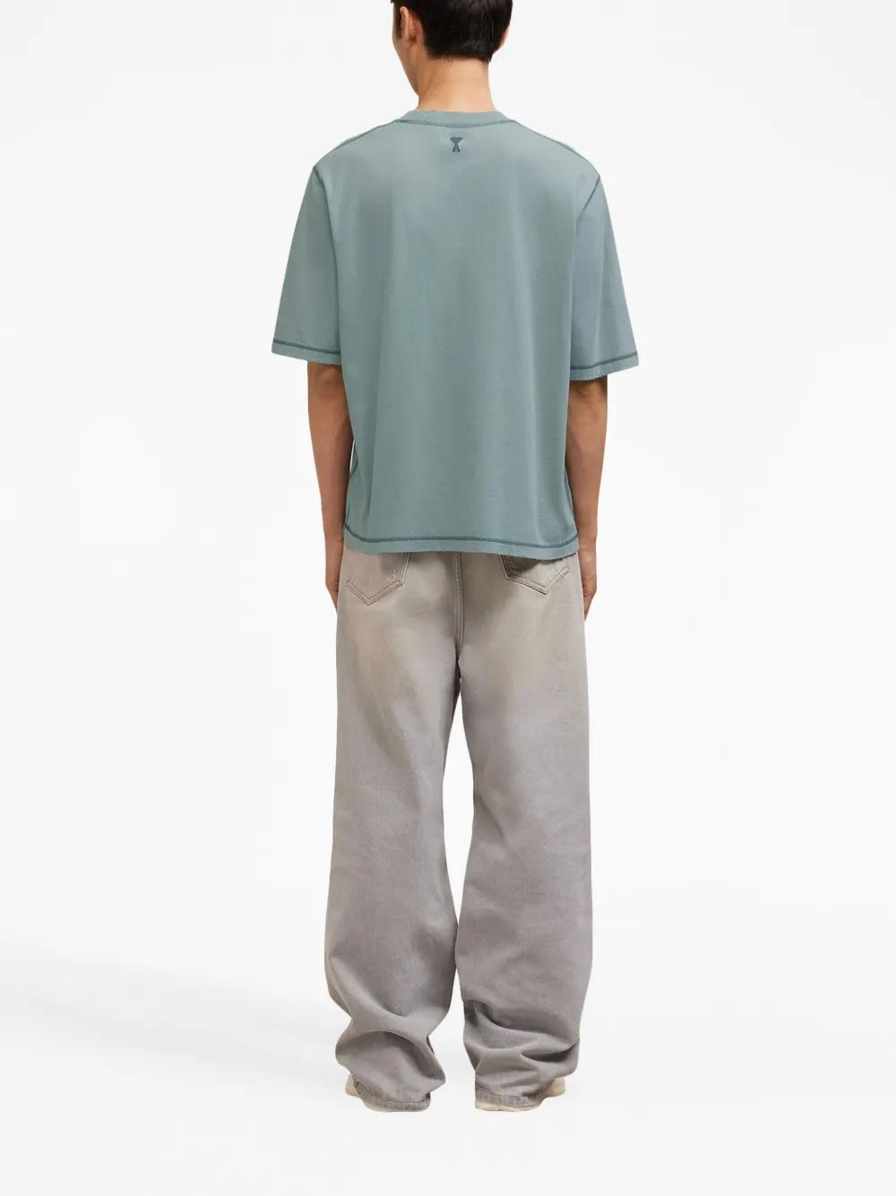 logo-embroidered cotton T-shirt Product Image