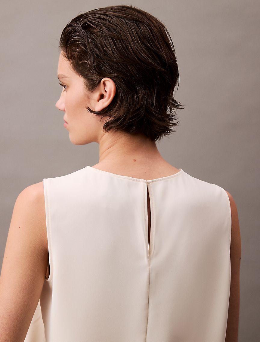 Solid Crewneck Shell Tank Product Image