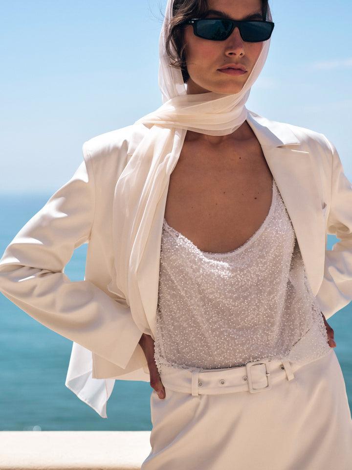 Hariette Blazer — Cream Product Image