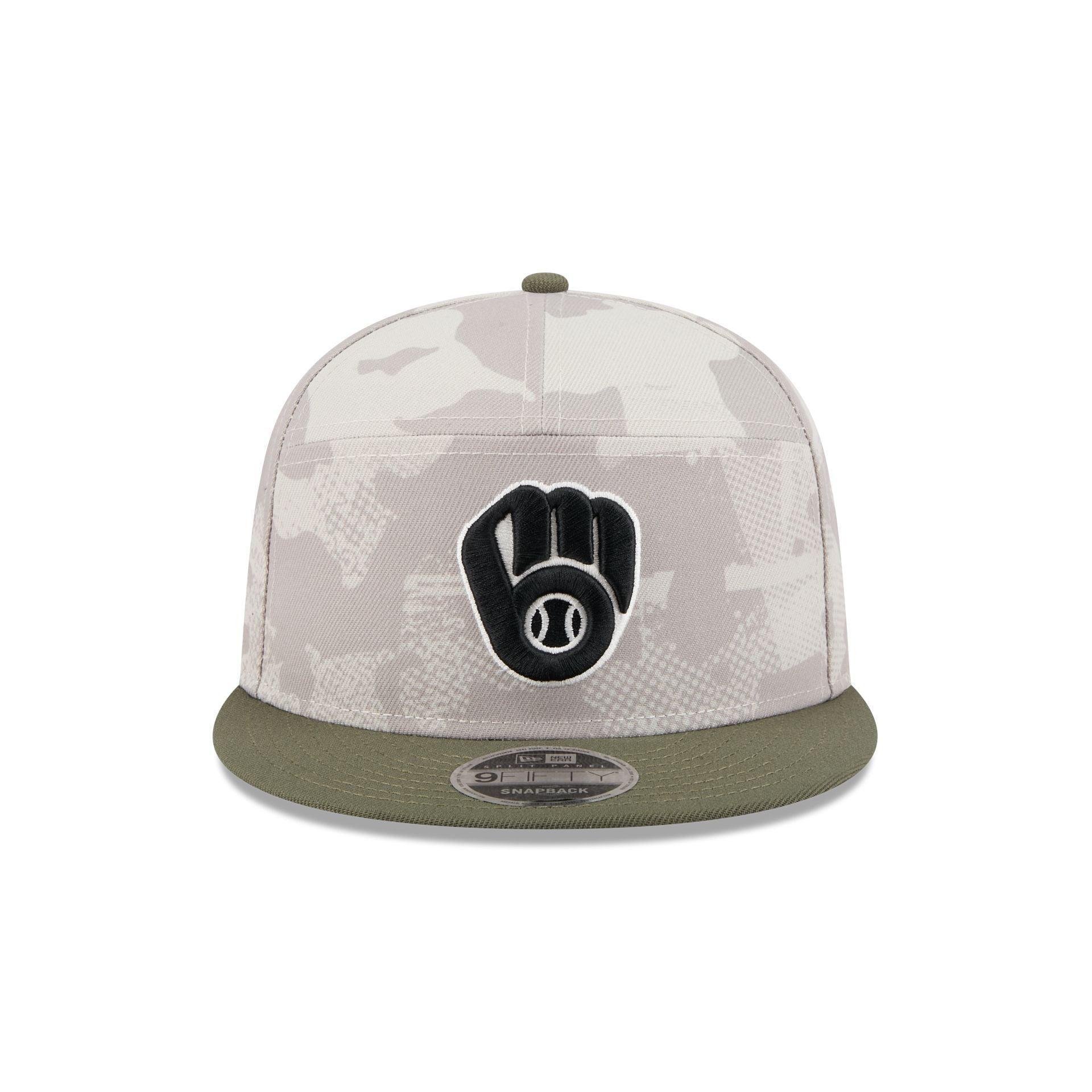 Milwaukee Brewers Armed Forces Day 2025 Split Panel 9FIFTY Snapback Hat Male Product Image