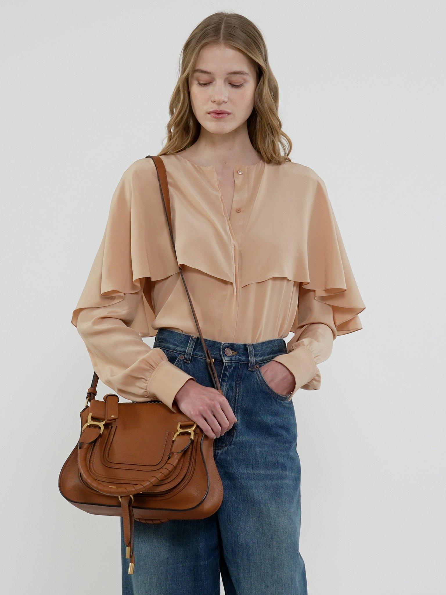 Small Marcie bag in grained leather Product Image