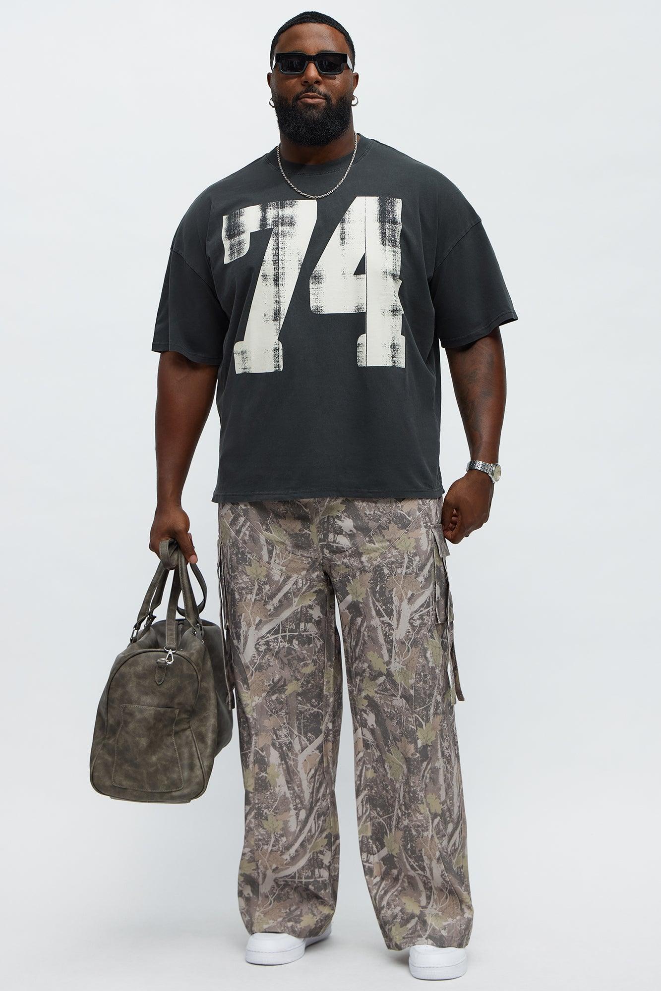 Big 74 Oversized Short Sleeve Tee - Black Wash Male Product Image