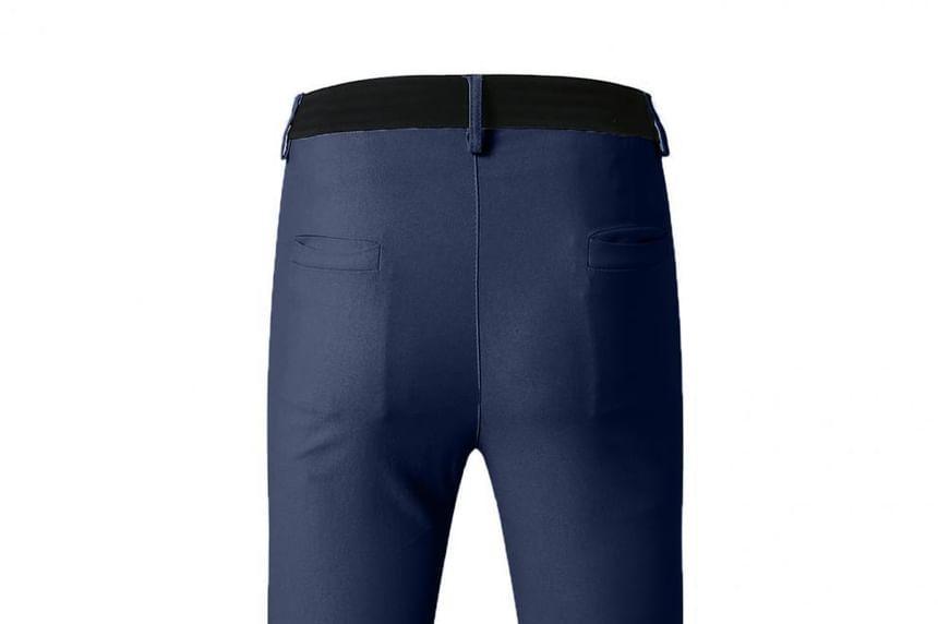 Mid Rise Plain Cropped Slim Fit Pants Product Image