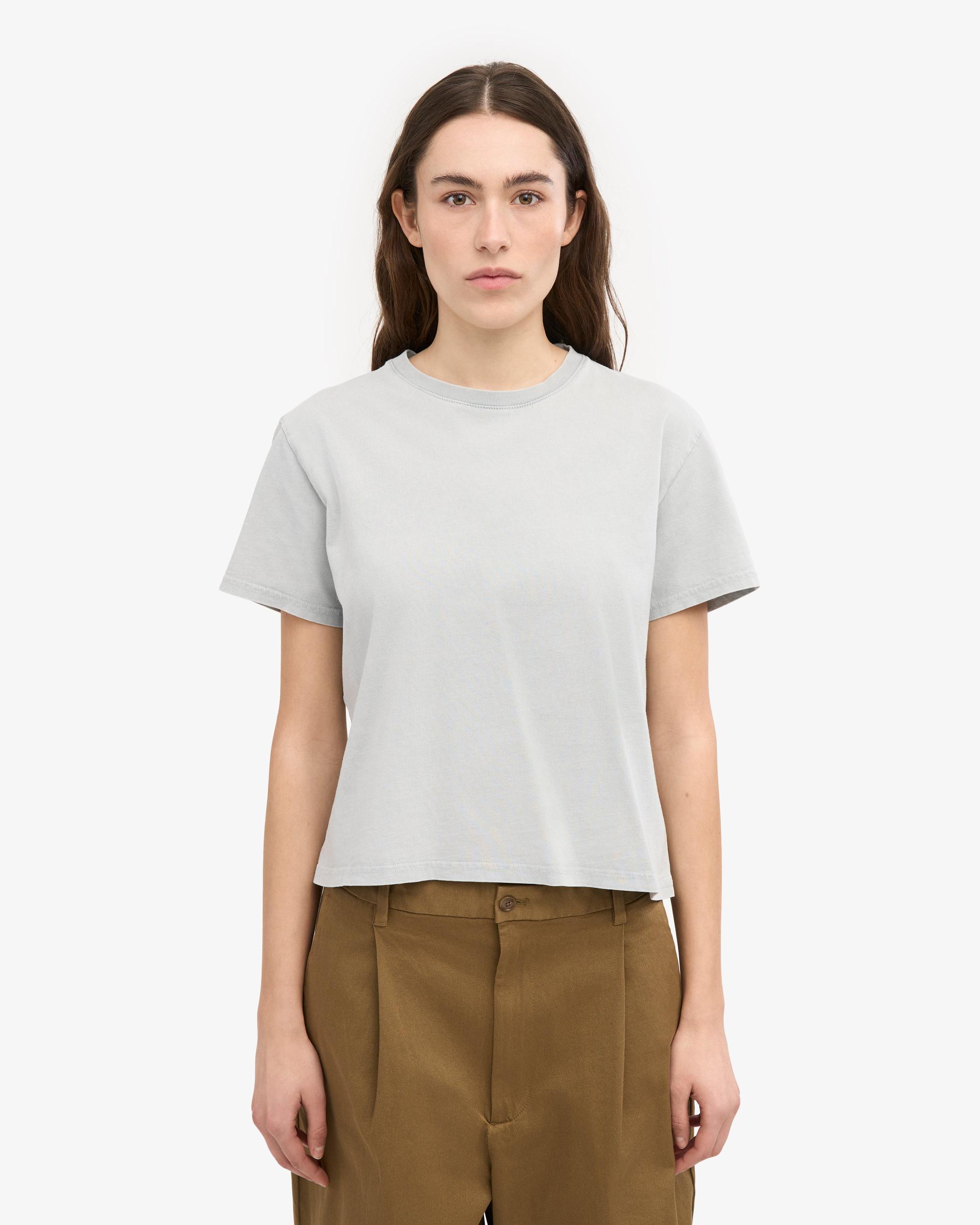 Organic Boxy Crop Tee - Petrol Blue Product Image