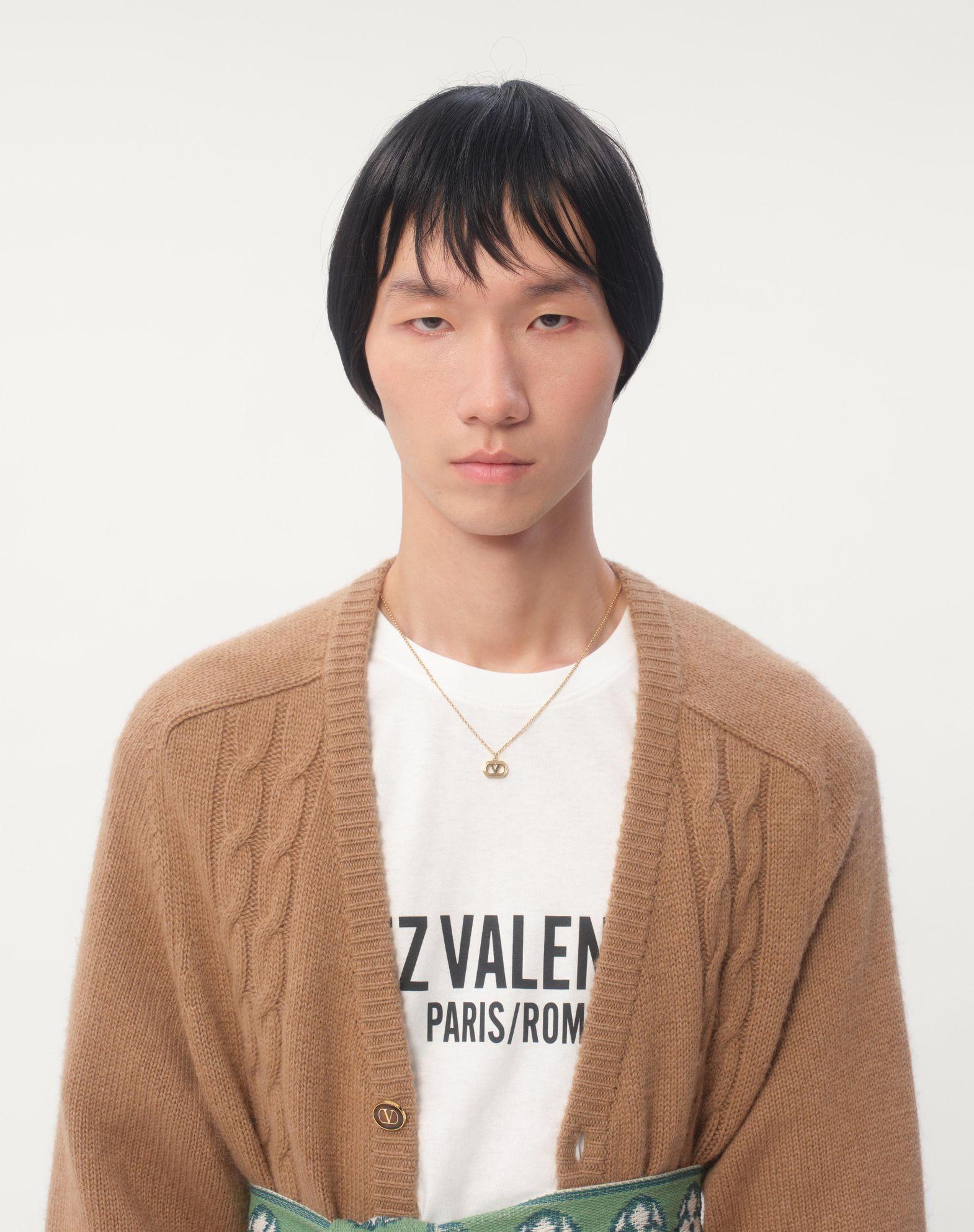 Cotton T-Shirt With Chez Valentino Print Product Image