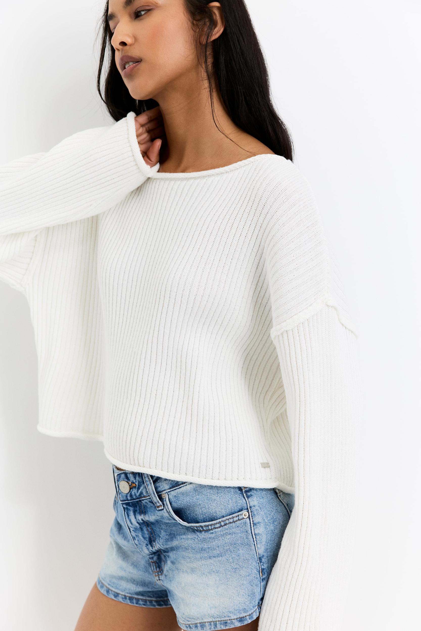 Ribbed cropped sweater Product Image