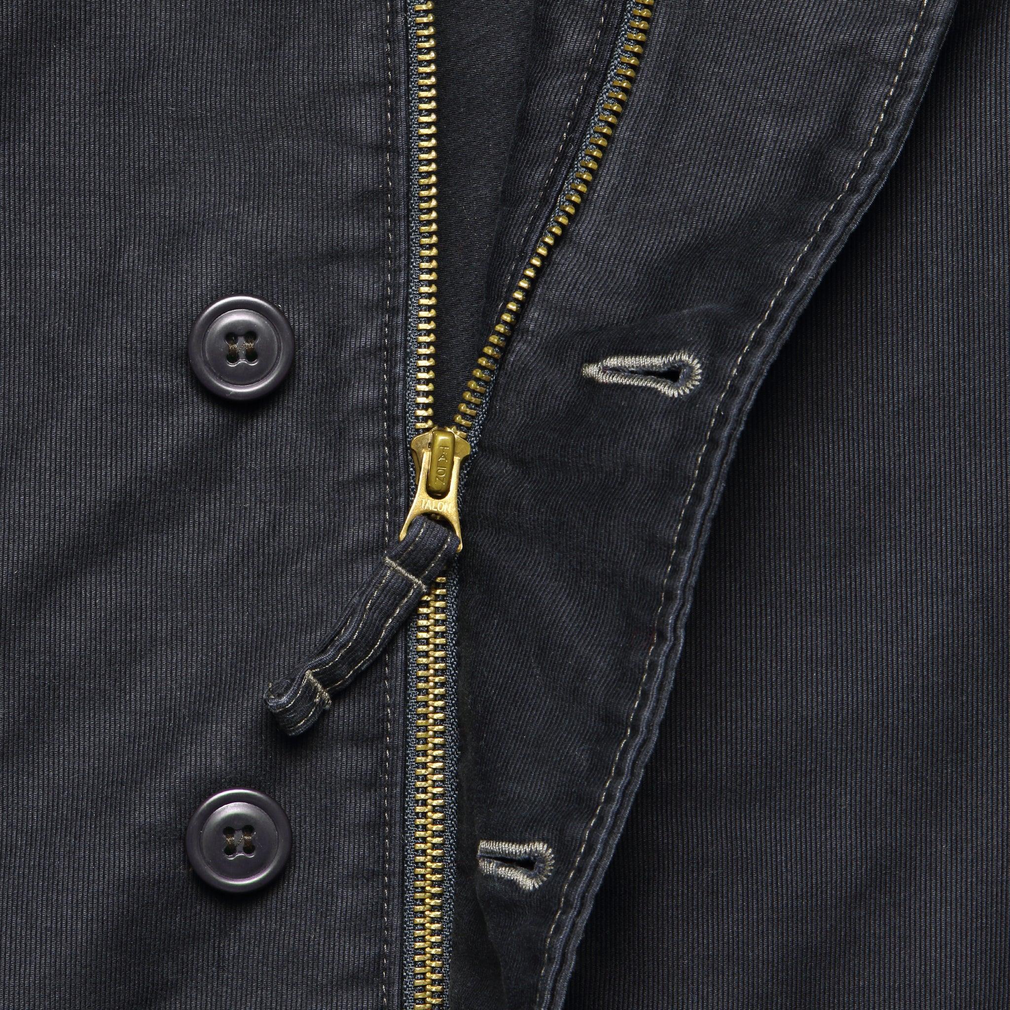 Corduroy Collar Deck Jacket - Navy Product Image