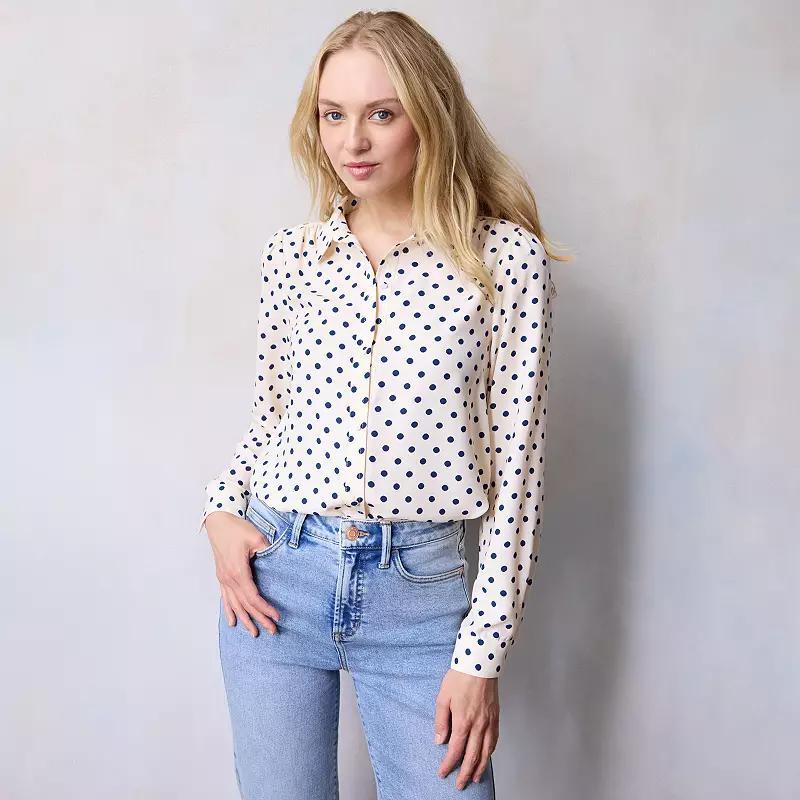 Womens LC Lauren Conrad Button Front Shirt Product Image