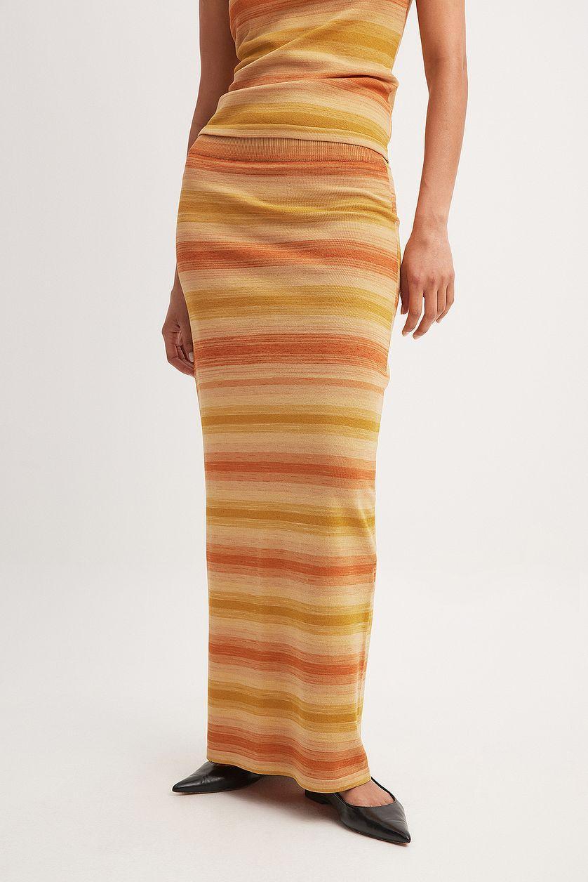 Knitted Low Waist Maxi Skirt Product Image
