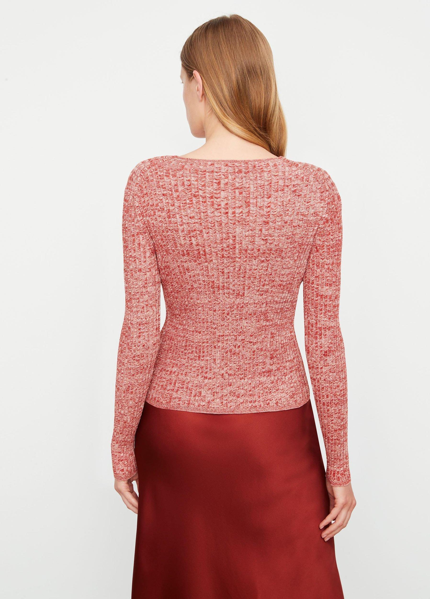 Marled Wool-Cotton Sweater Product Image