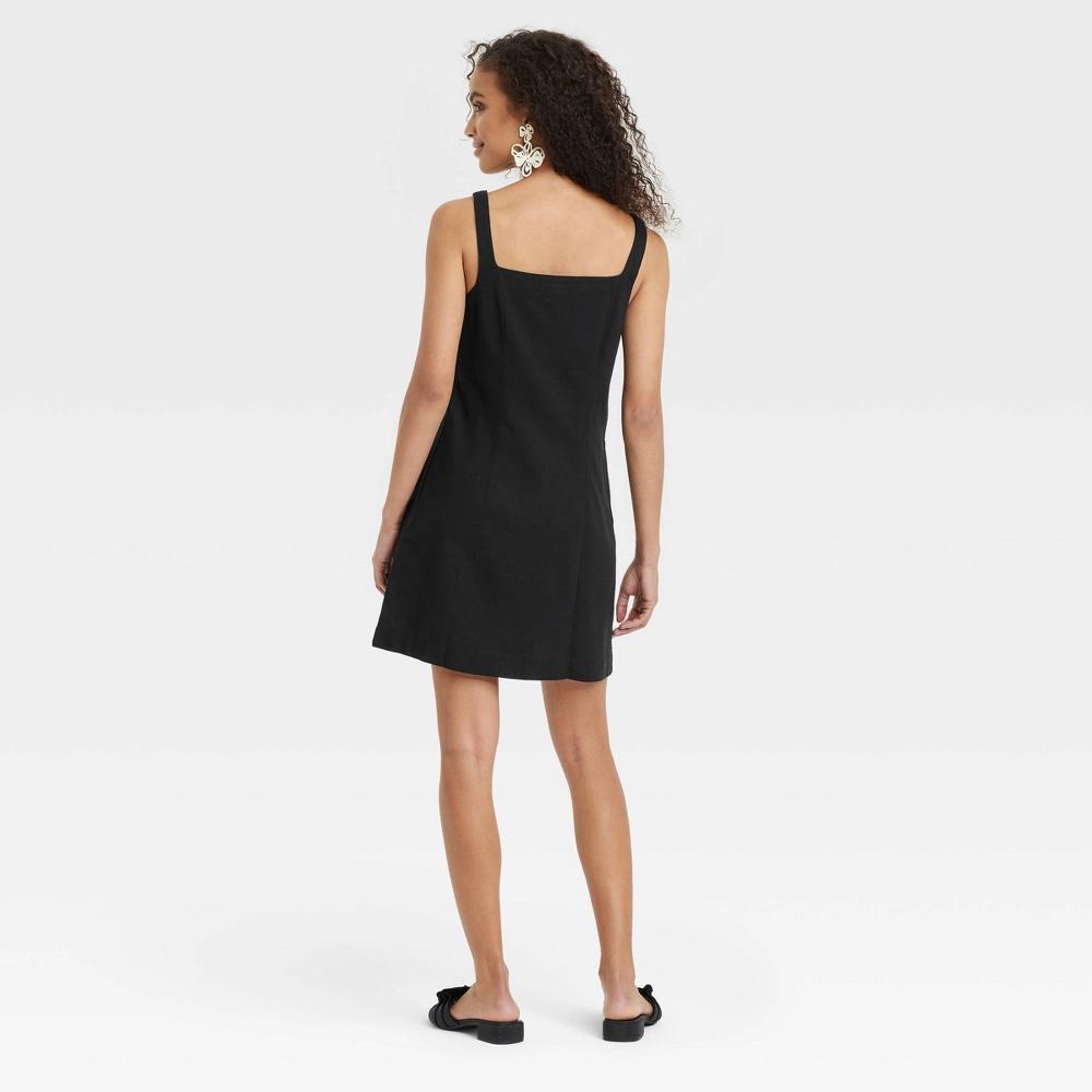 Womens Tank Mini Shift Dress - A New Day Black S Product Image