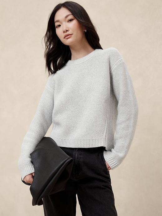 Textured Stitch Pullover Sweater Product Image