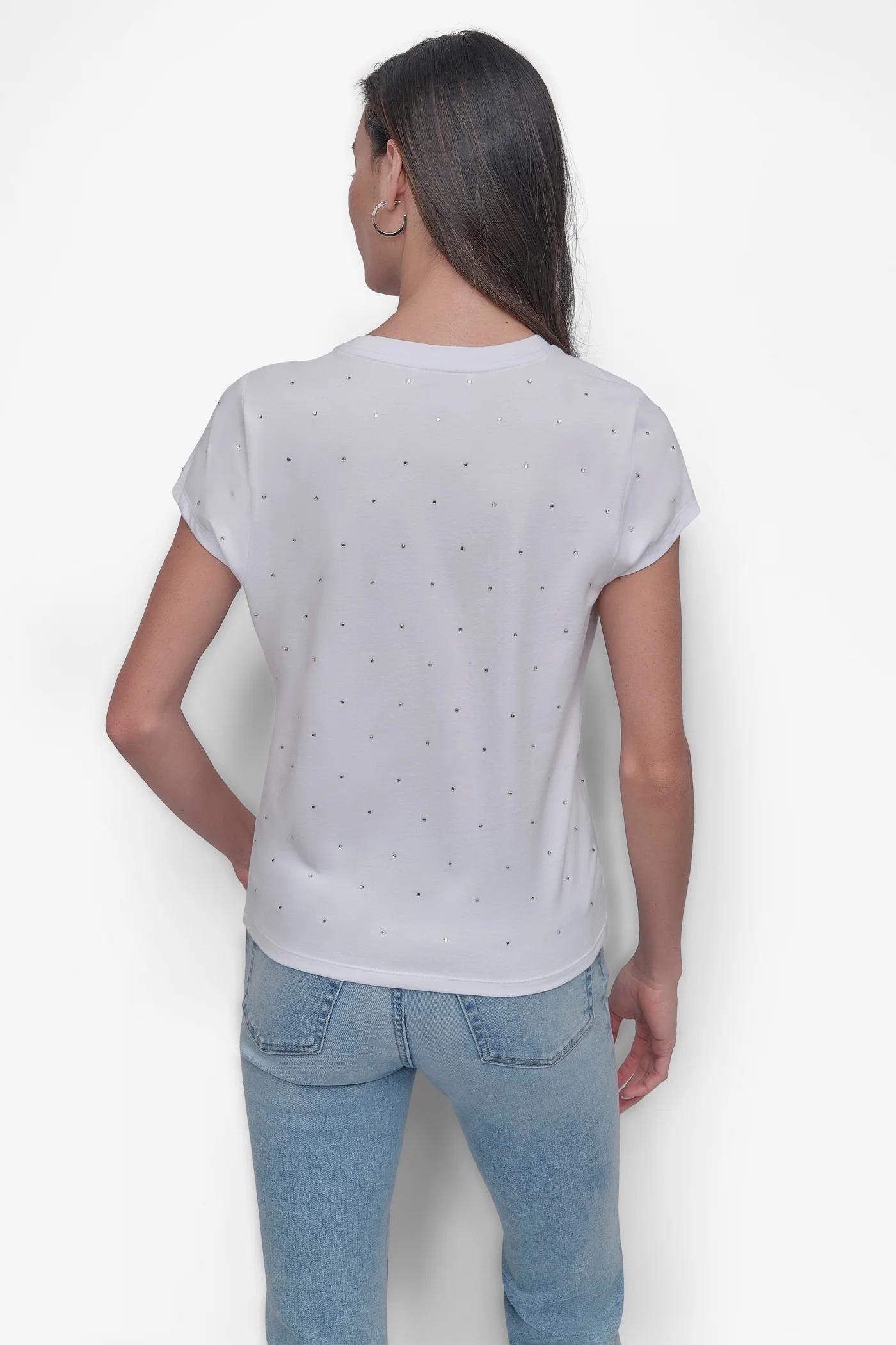 CRYSTAL EMBELLISHED LOGO TEE Product Image