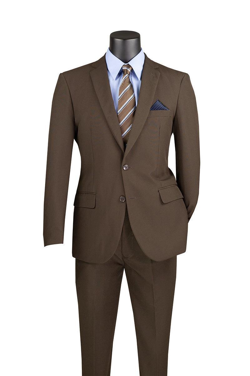 (38L, 40L, 42S, 50L)Slim Fit 2 Piece Brown Suit Product Image