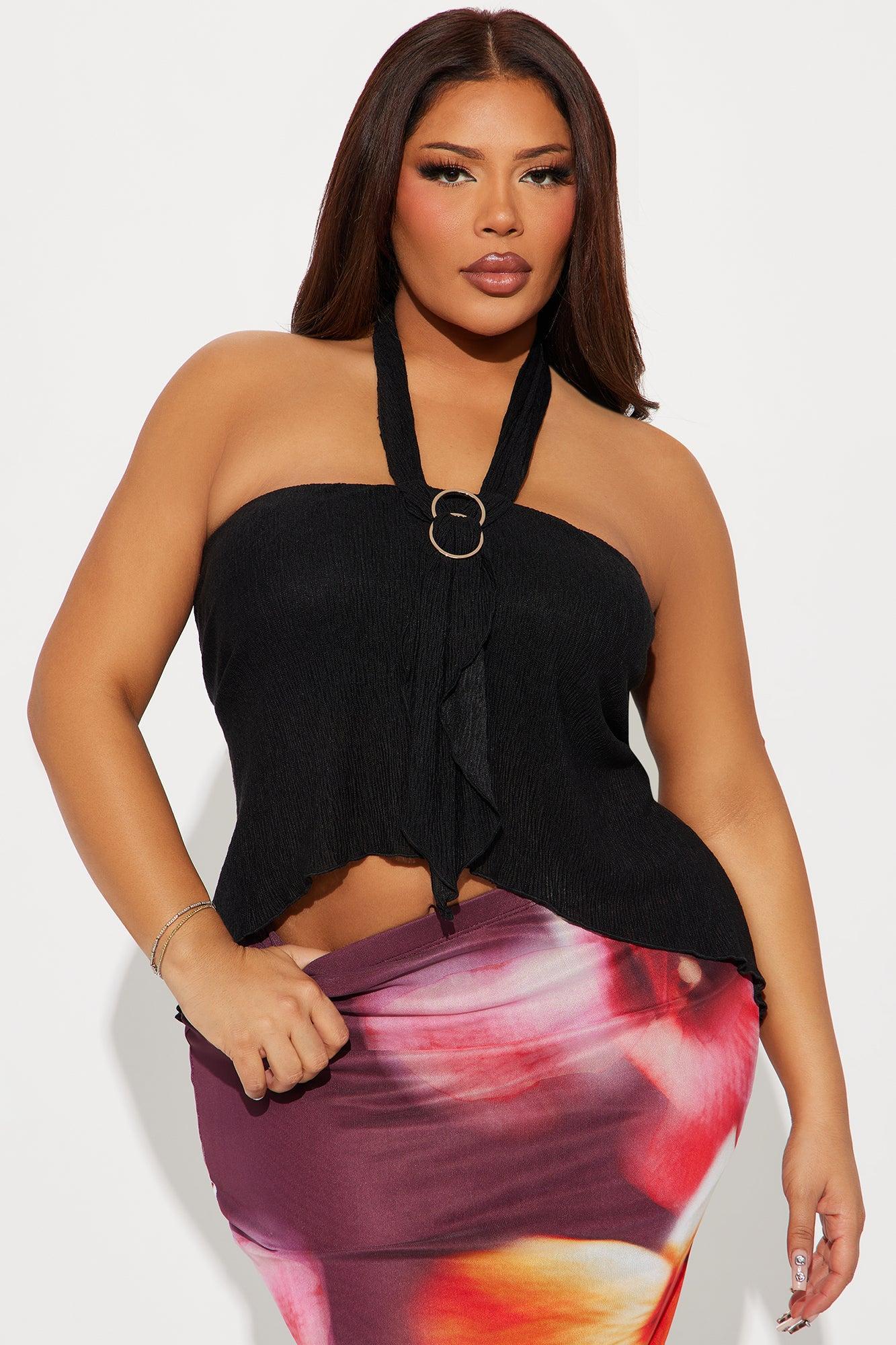 Zelda Halter Top - Black Product Image