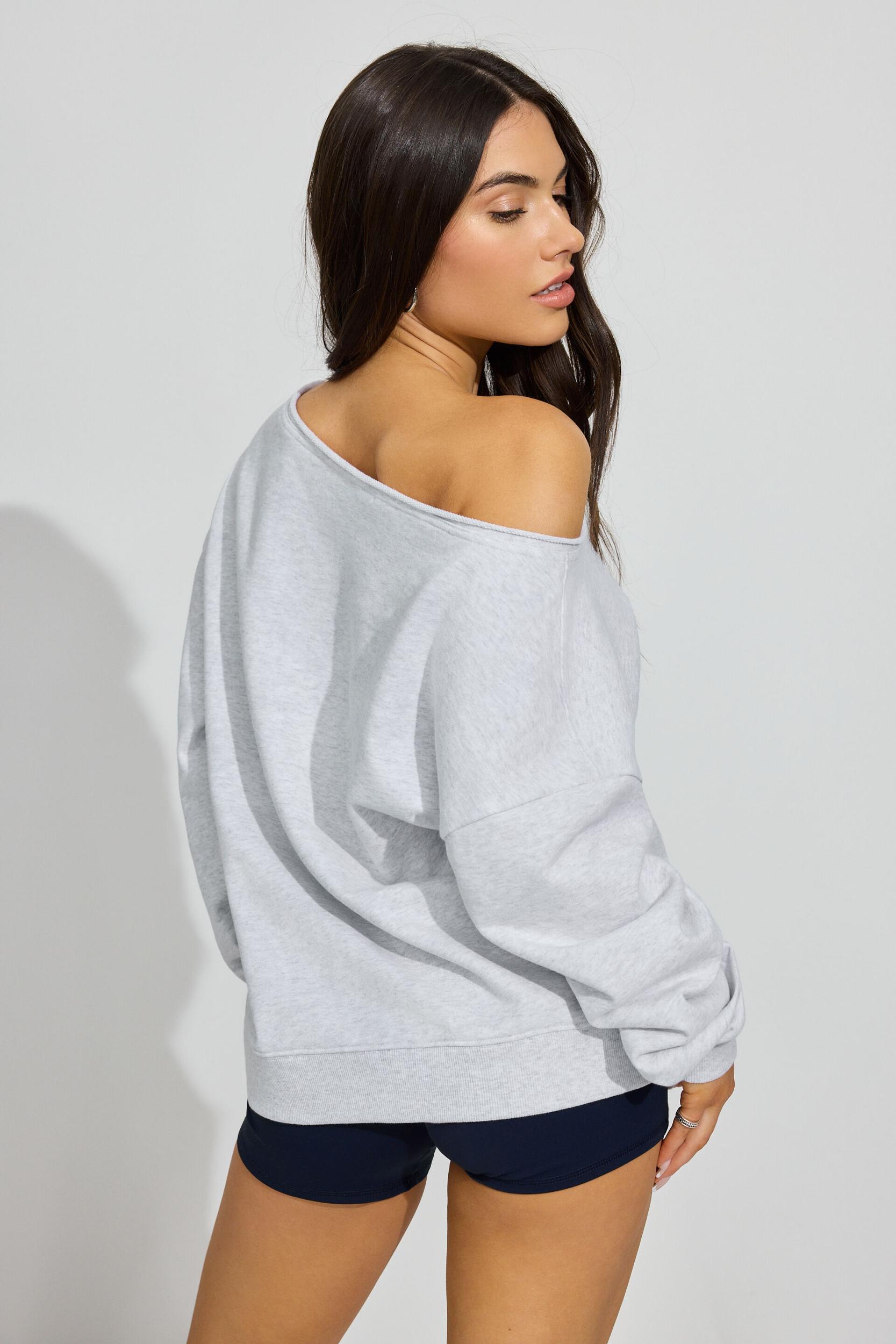 SoftTerry Off Shoulder Sweatshirt Product Image