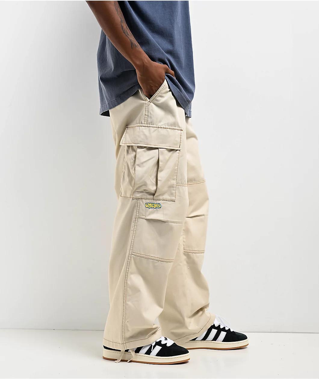 Empyre Ultra Loose Natural Birch Cargo Skate Pants Product Image