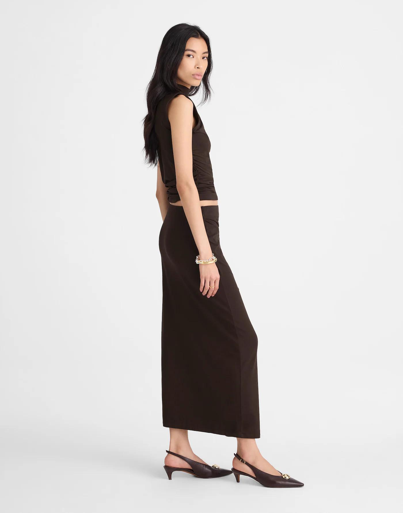 Ruched Maxi Skirt Product Image