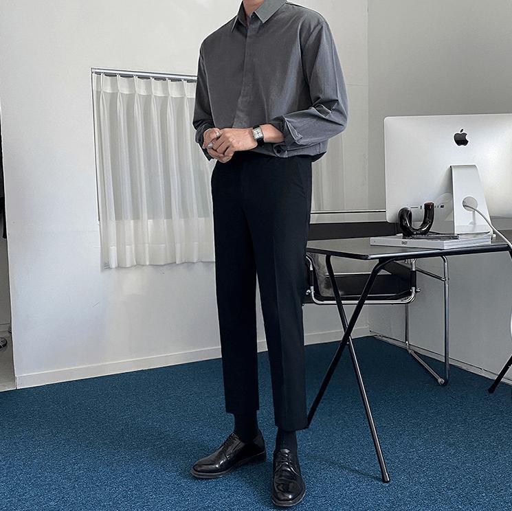 RT No. 3020 GRAY COLLAR SHIRT Product Image