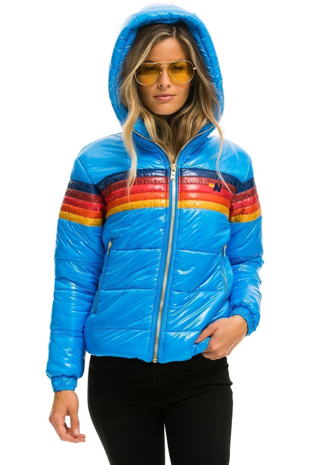 5 STRIPE TREKKER JACKET - GLOSSY BLUE Female Product Image