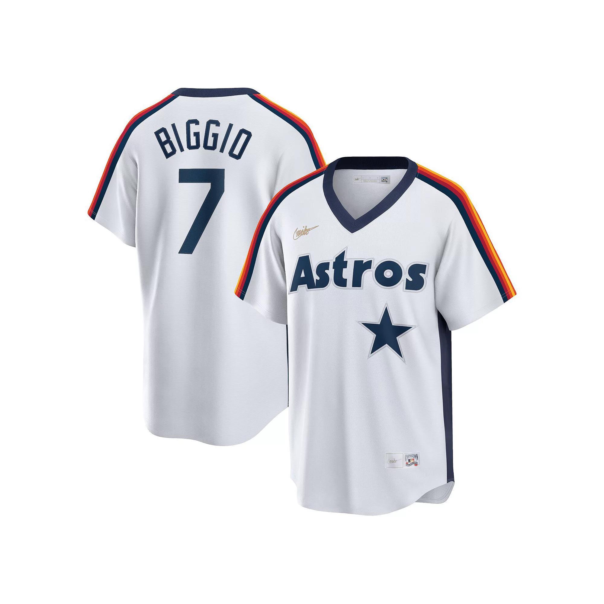 Men's Nike Craig Biggio White Houston Astros Home Cooperstown Collection Logo Player Jersey, Size: Small Product Image