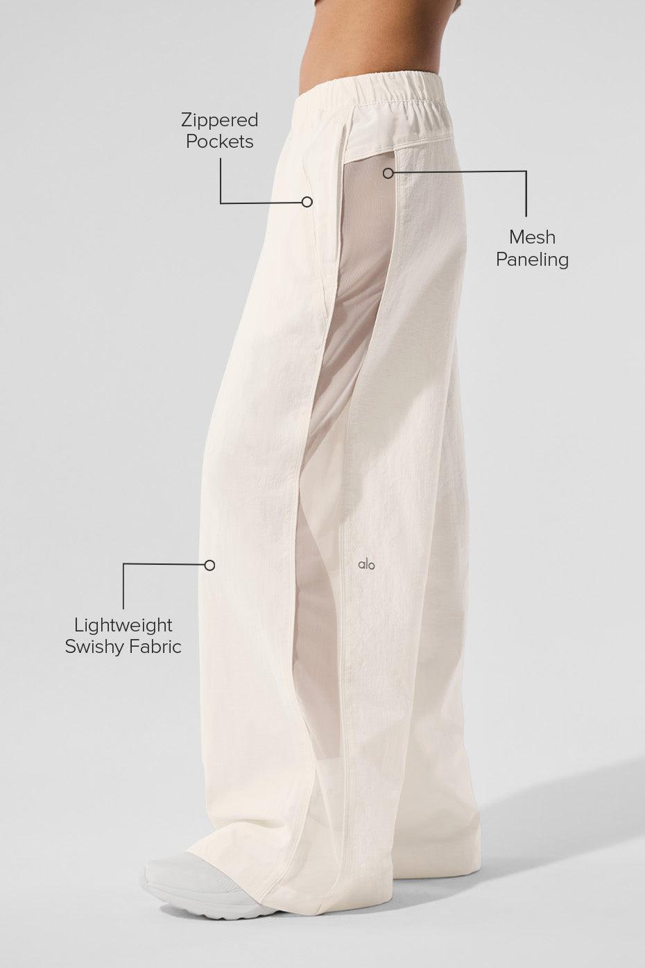 High-Waist Origin Wide Leg Track Pant - Ivory Product Image