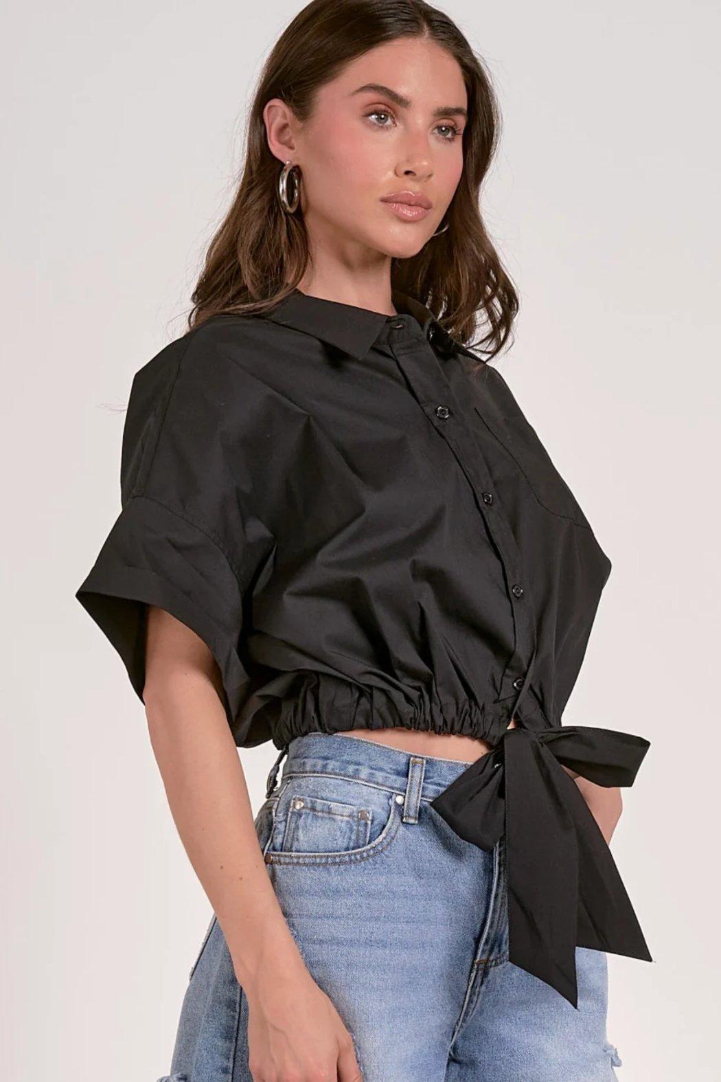 Short Sleeve Button Down Top Product Image