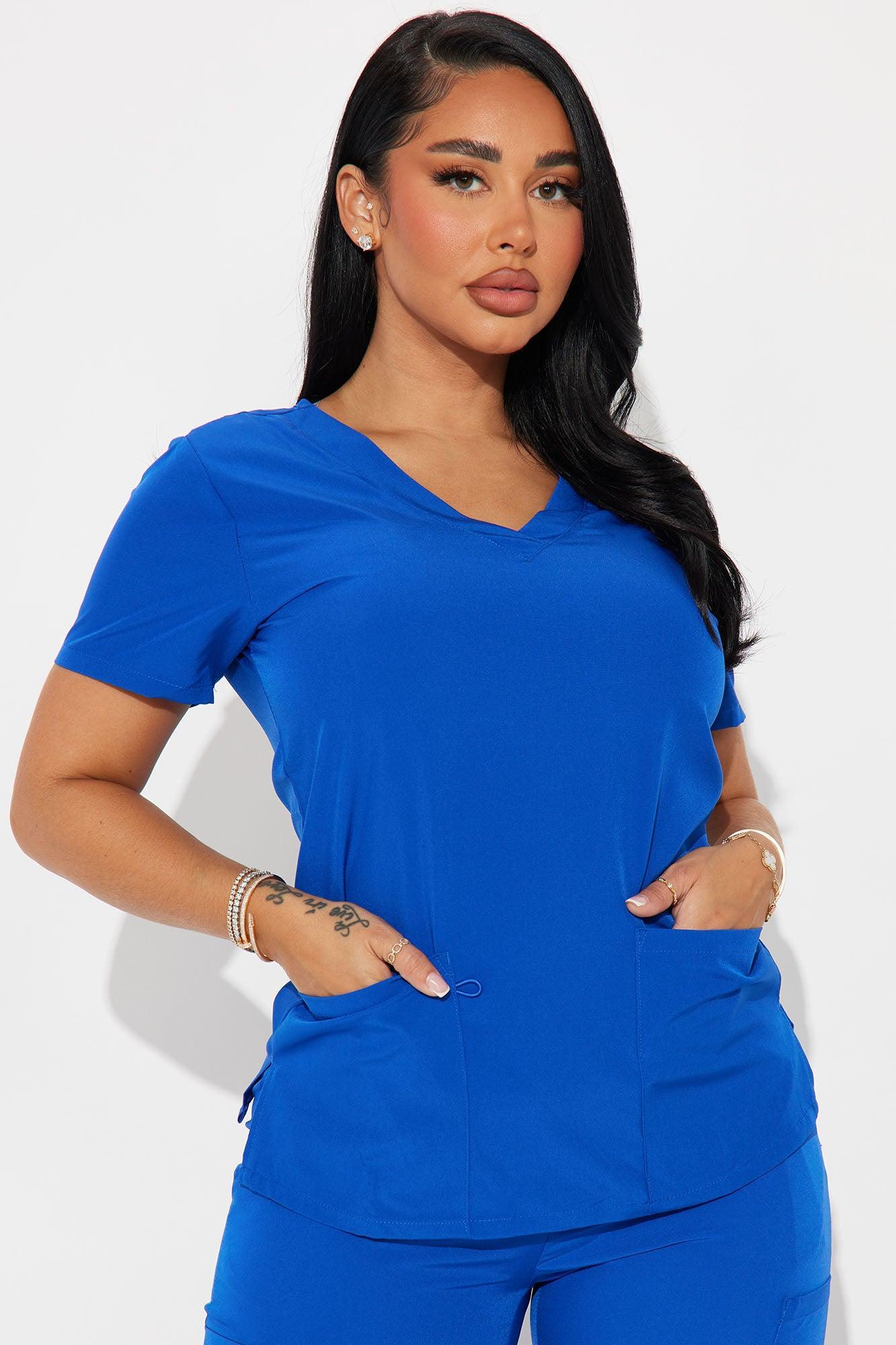 Working Overtime 4FLEX Uniform Scrub Top - Royal Product Image