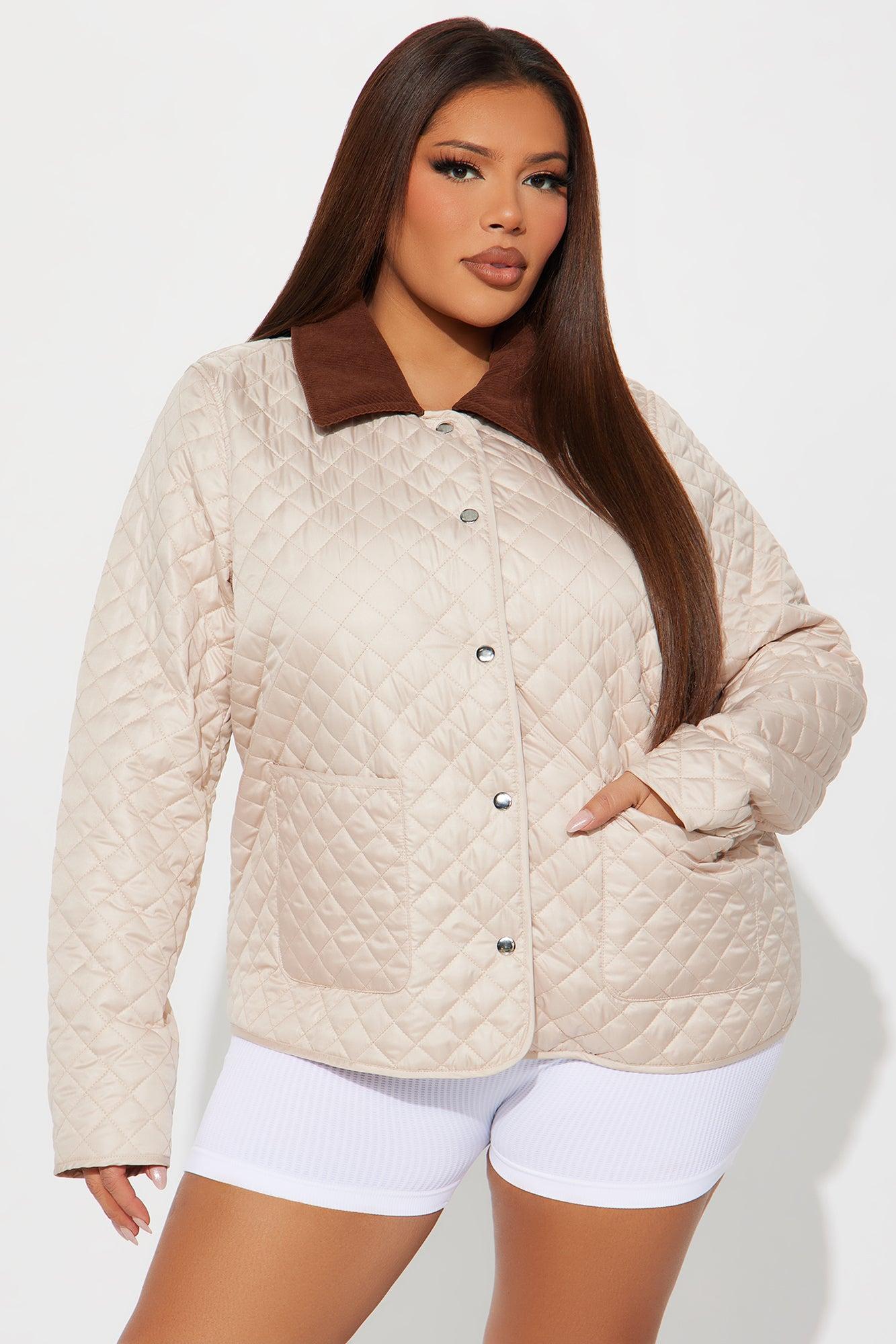 Lissette Quilted Jacket - Khaki Female Product Image