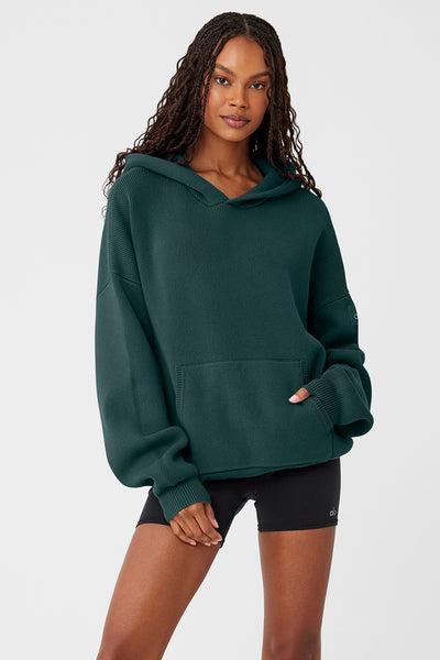 Scholar Hooded Sweater - Midnight Green Male Product Image