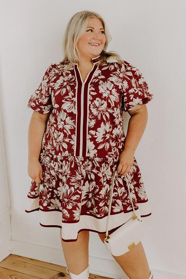 Vineyard Dream Floral Mini Dress Curves Product Image