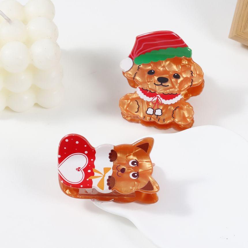 Christmas Cartoon Animal PVC Hair Clips (Various Designs) Product Image