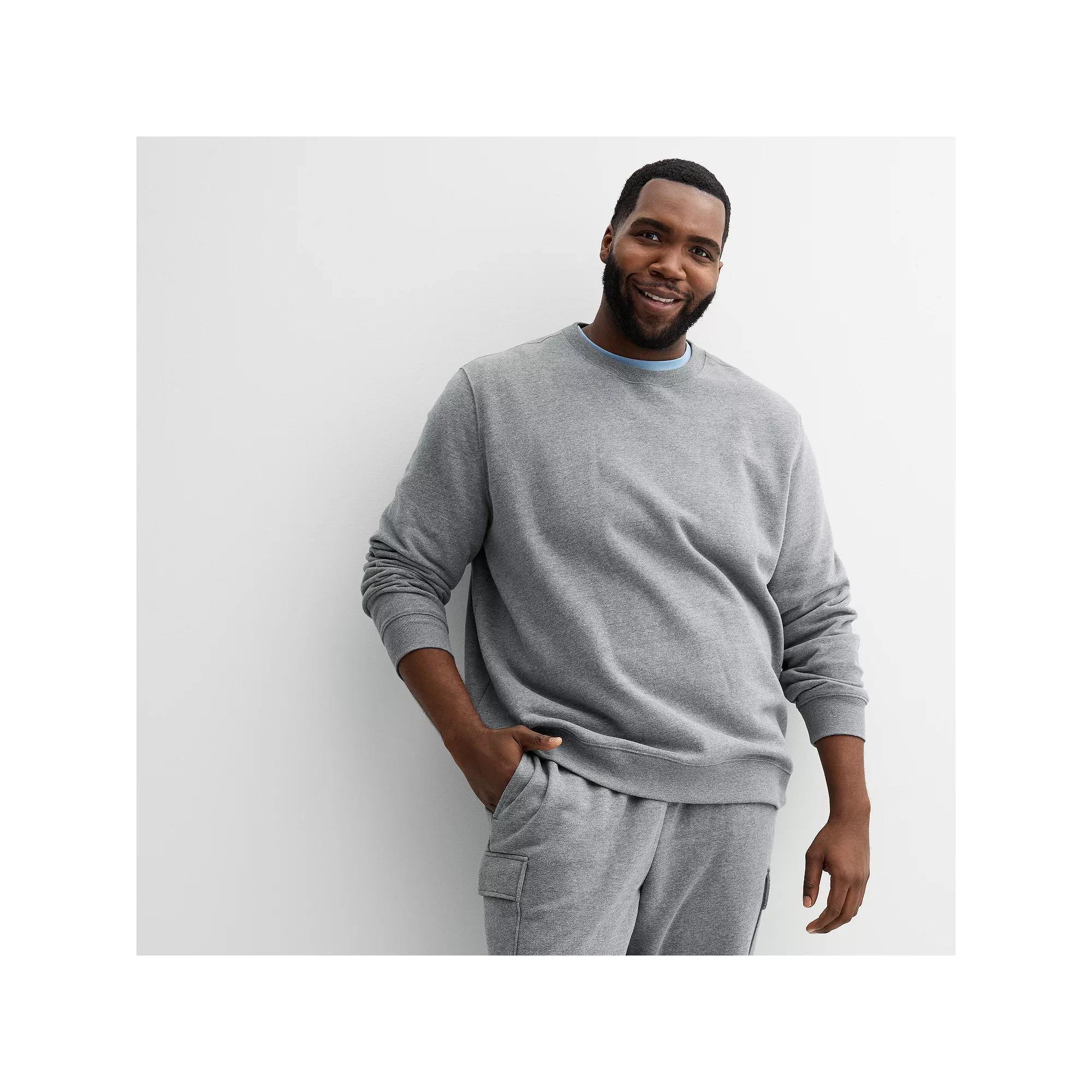 Big & Tall Tek Gear® Ultra Soft Fleece Crewneck Pullover, Men's,  Product Image
