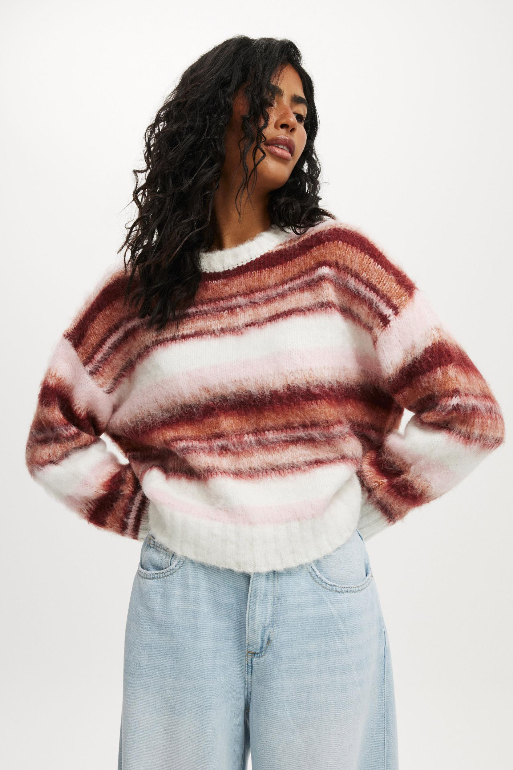 Fluffy Stripe Pullover Product Image