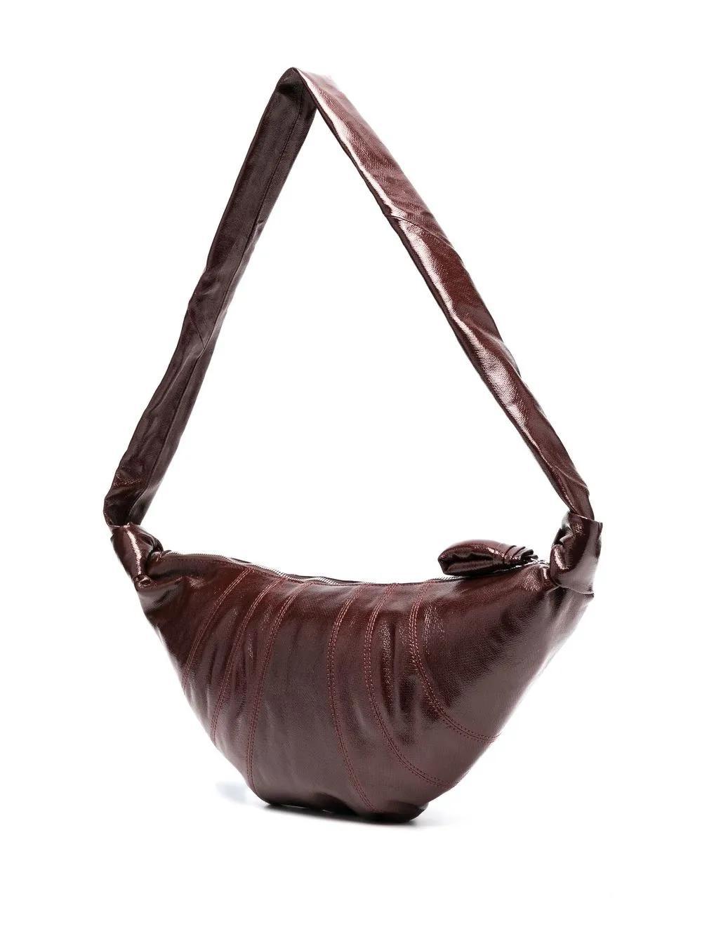 LEMAIRE Croissant Leather Shoulder Bag In Brown Product Image