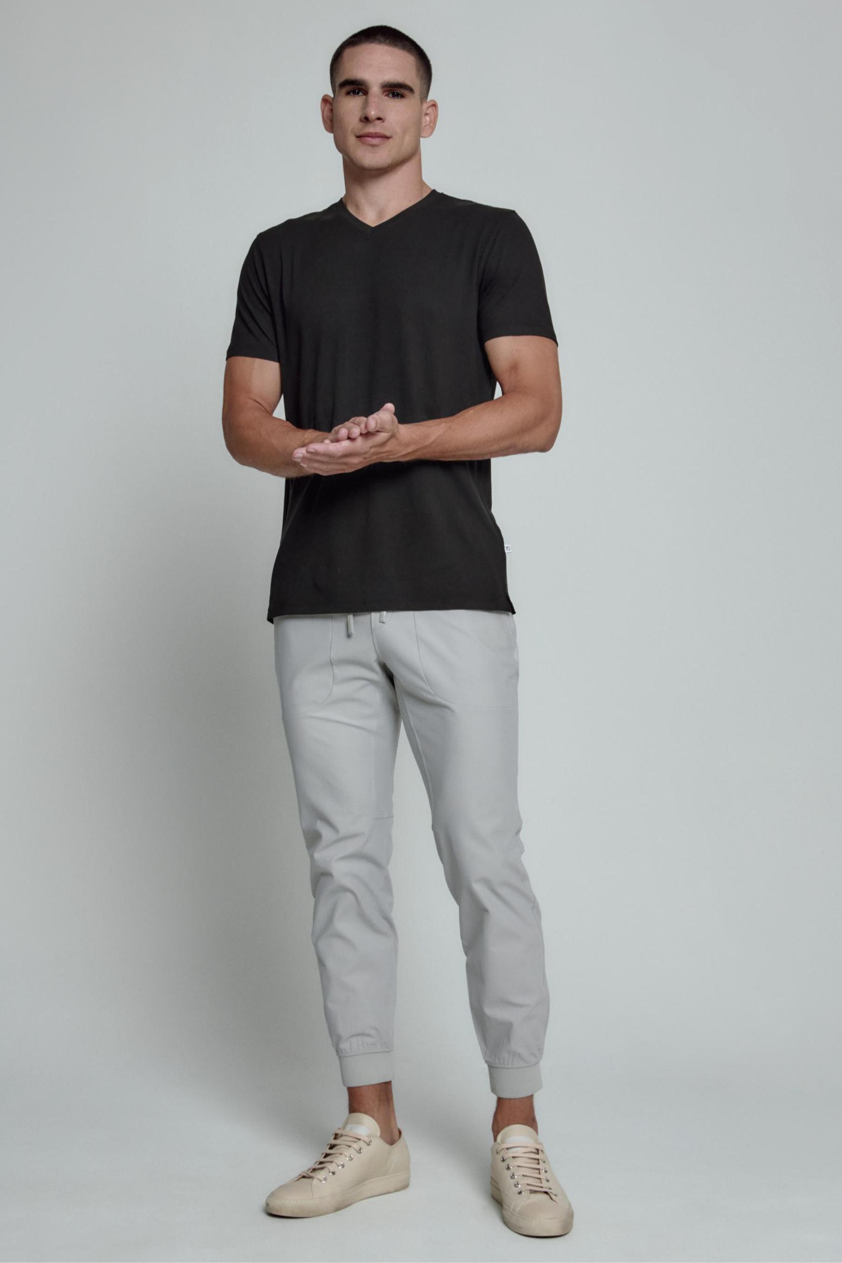 Core V-Neck Tee- Black Product Image