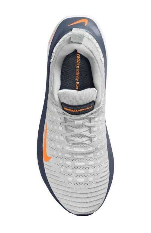 NIKE Infinityrn 4 Running Shoe In Platinum/orange/thunder Blue Product Image