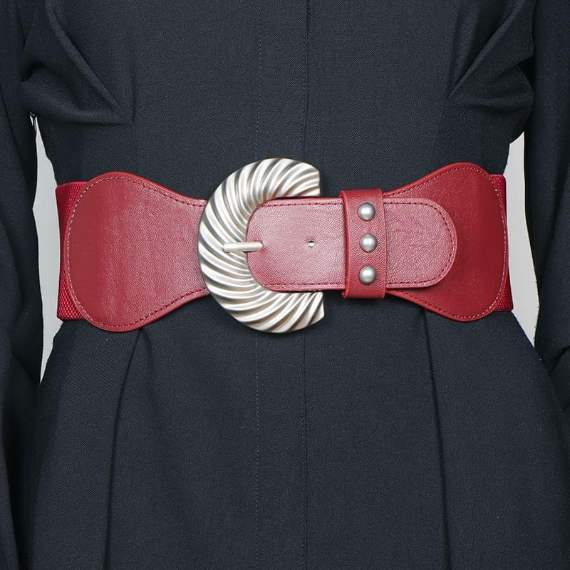 Faux Leather Thick Belt Product Image