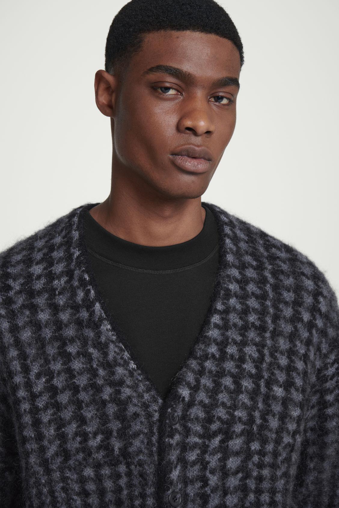 HOUNDSTOOTH MOHAIR-BLEND CARDIGAN Product Image